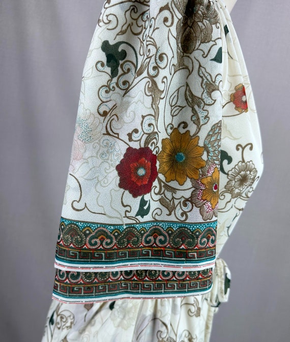 70s Floral Border Print Summer Dress by Hal Ferma… - image 6