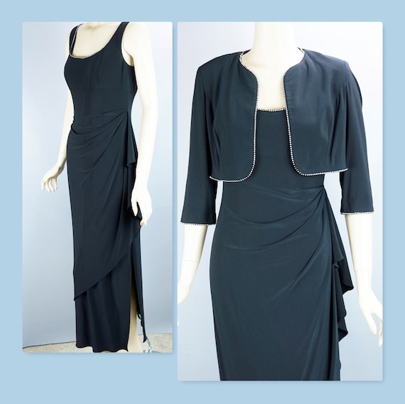 Vintage Evening Gown, Alex Draped Gown and Bolero