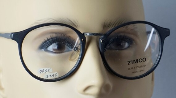 80s Black Oversized NOS Eyeglass Frames by Zimco - image 4