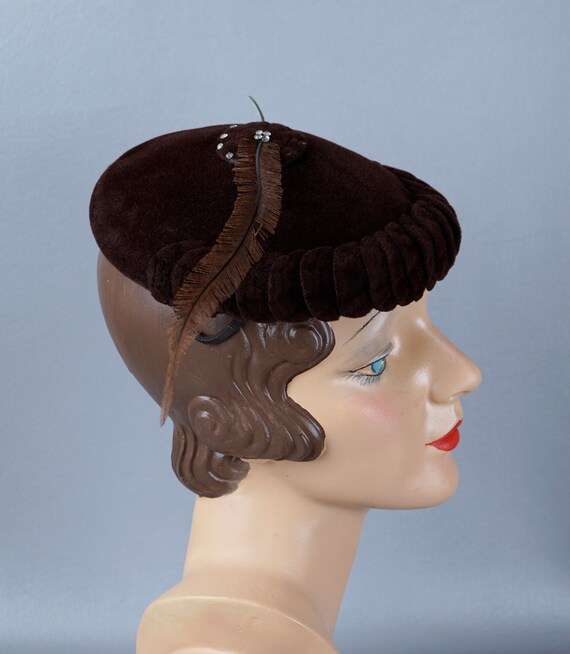 Fabrosanz: Brown Fabrosanz Pillbox Hats main image 1