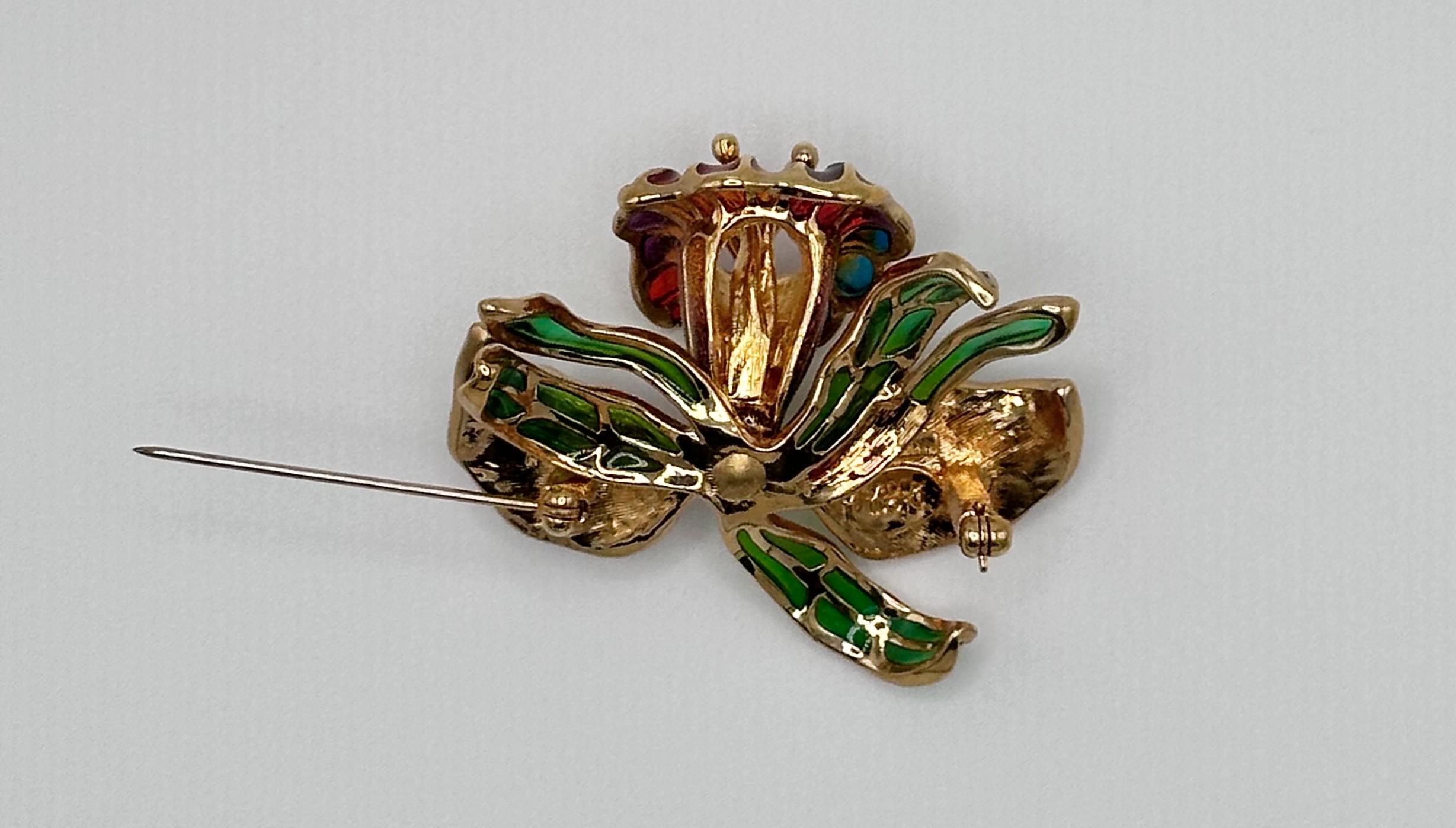 Joan Rivers Flower Brooch Crystallized with Swarovski