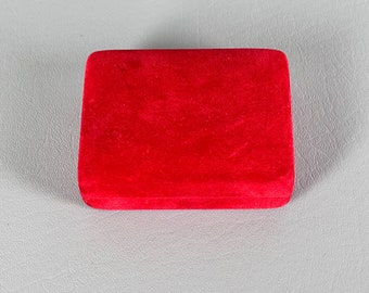 Boutons De Manchette Vintage Hickok - Cabochon Acrylique Rouge - Doré - Occasion