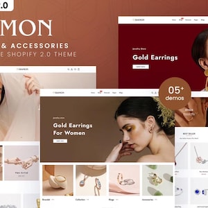 Diamon Jewellery, Fashion Accessories Shopify Theme OS 2.0,  Responsive Multipurpose eCommerce Website Template, Fast & Mobile Friendly