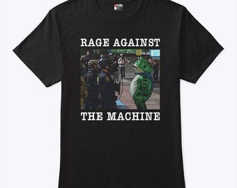 Camiseta de protesta de Portland Frog contra la máquina