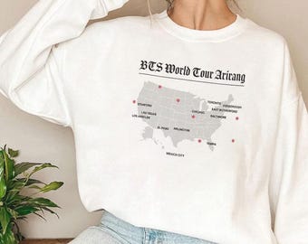 BTS World Tour Arirang Map T Shirt - Etsy