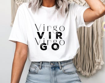 Virgo Season TShirt PNG, Tshirt Graphic PNG, Women's TShirts, Zodiac signs shirt, Birthday shirt designs, Virgo birthday
