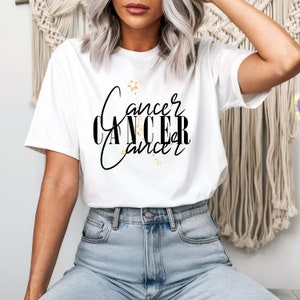 Camiseta PNG da temporada de câncer, camiseta PNG gráfica, camisetas femininas, camisa dos signos do zodíaco, designs de camisas de aniversário, aniversário de câncer