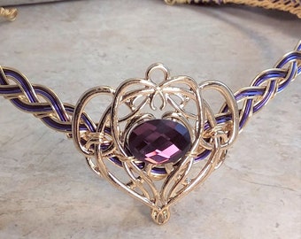 Elven Oracle Crystal Circlet Tiara Crown in Custom Colors