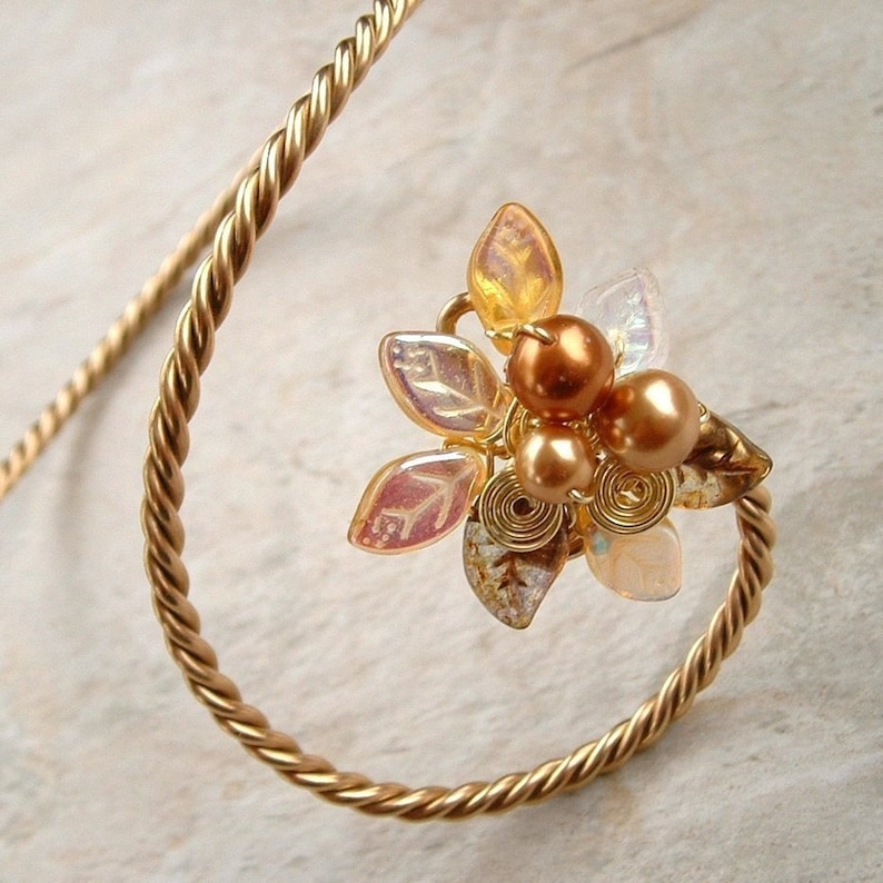 Elven Arm Cuff Fantasy Jewelry Art Nouveau Gold Arm Band Bracelet Gift for Her Fairy Arm Band Elvish Wedding Arm Cuff