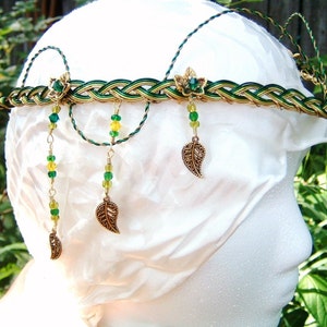 Emerald Celtic Irish Wedding Circlet Tiara Crown Headdress image 3