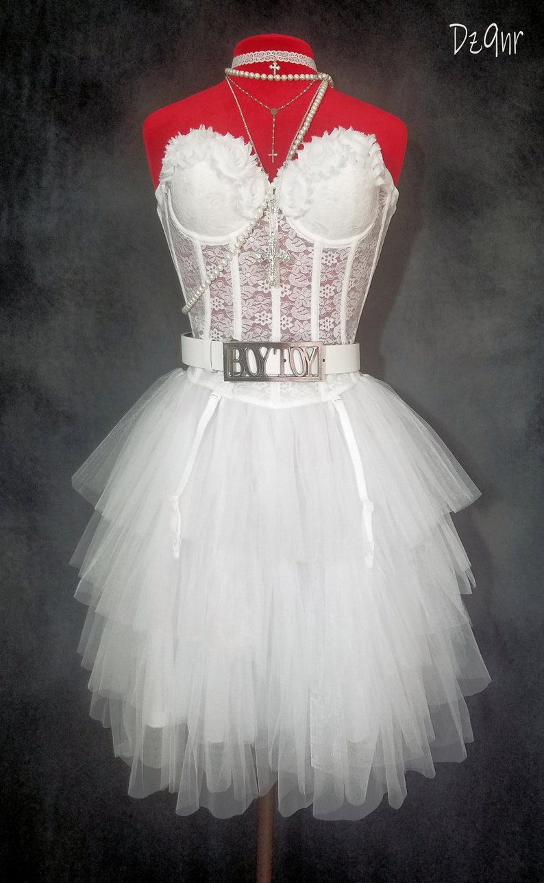 80s Prom Dress 80's Madonna Like a Virgin Costume White Etsy