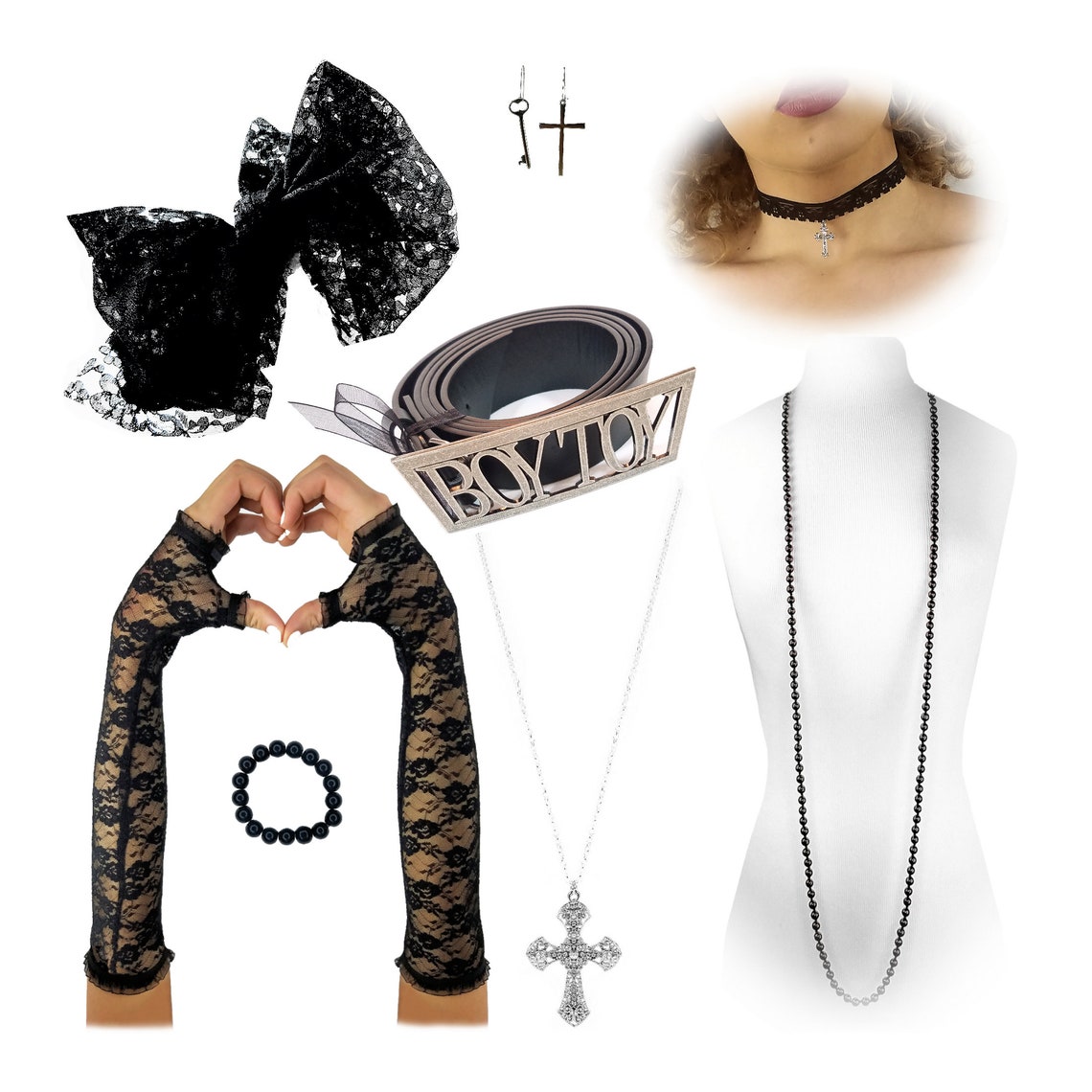 80s Costume Accessories Madonna Boy Toy Belt Buckle Cross Etsy