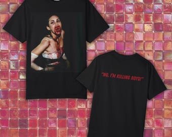 Jennifer's Body-T-shirt | Dubbelzijdig T-shirt met grafische print | Y2K-top | Comfortkleuren | Grafisch shirt horrorfilm | Megan Fox Amanda Seyfried