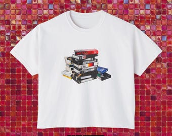 Vintage VHS Tapes Graphic Tee | Comfort Colors Boxy Tee Video Tee | y2k top | movie merch | film Tee