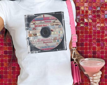 Y2K Chick Flicks dvd babyshirt, Y2K-shirt, T-shirt film, filmmerchandise, filmmerchandise, top uit de jaren 2000 popcultuur, retro cropped T-shirt, T-shirt film