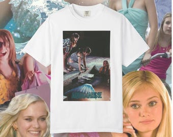 Aquamarijn film-T-shirt | T-shirt met zeemeermin uit de jaren 2000 | Y2K esthetisch shirt | Film-T-shirt | Girly-esthetiek | Zeemeermin-T-shirt