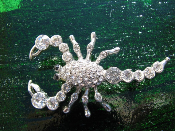 Vintage Sparkling Scorpion Pin
