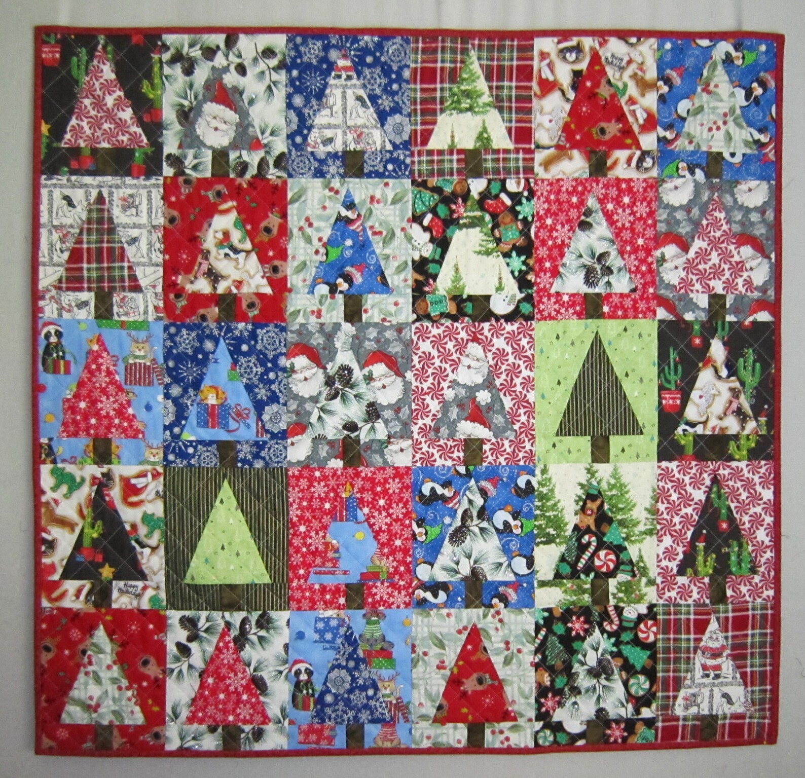 SCRAPPY CHRISTMAS TREES From Quilts by Elena Wall Hanging Table Topper
