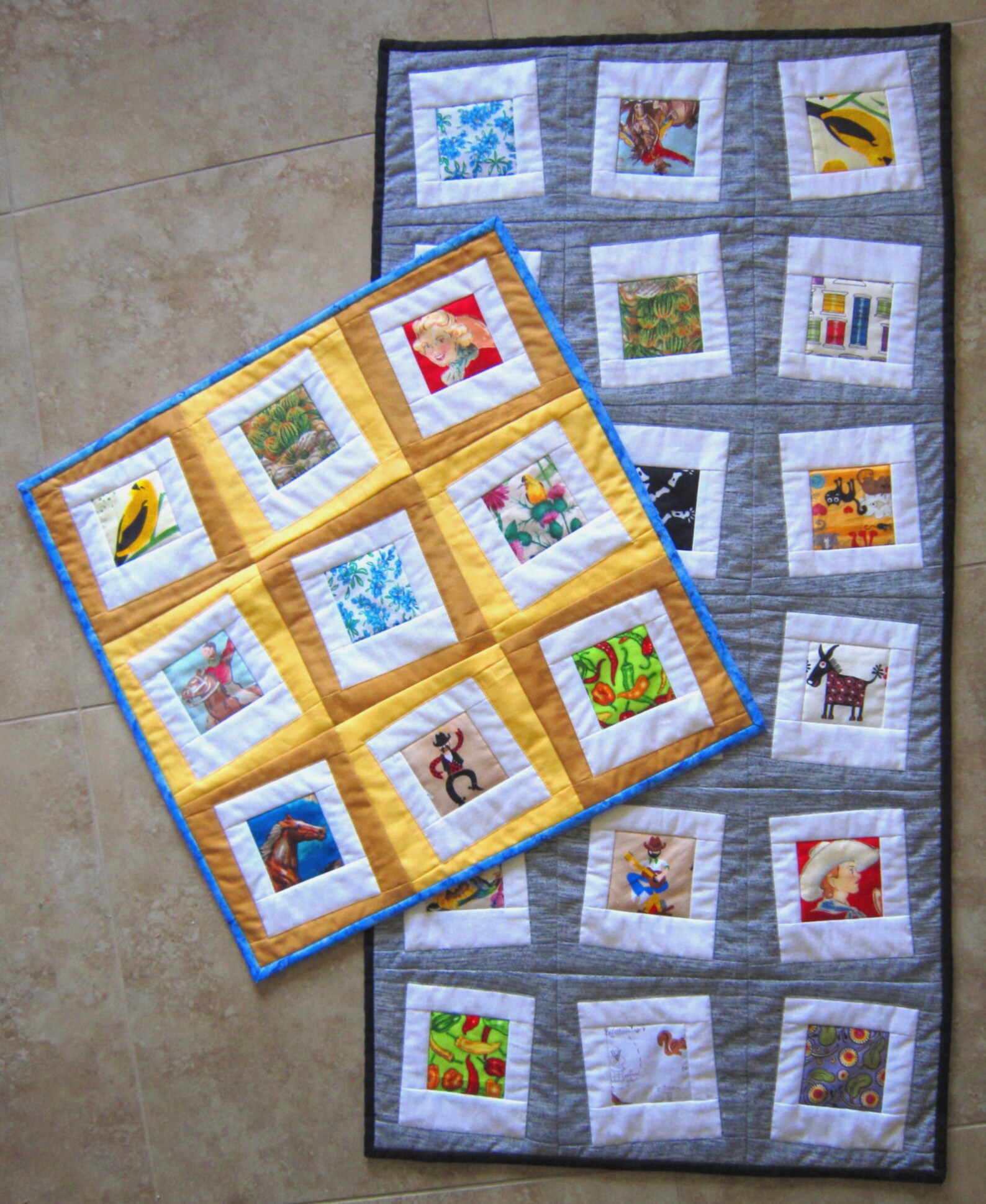 PICTURE THIS Mini Quilt From Quilts by Elena Wall Hanging Etsy