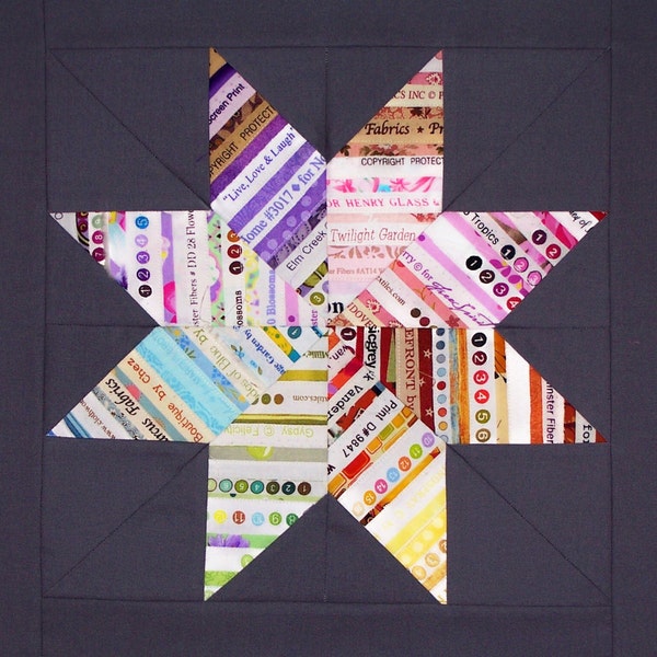 SELVAGE STAR Quilt Pattern from Quilts by Elena Wall Hanging Table Runner Selvages