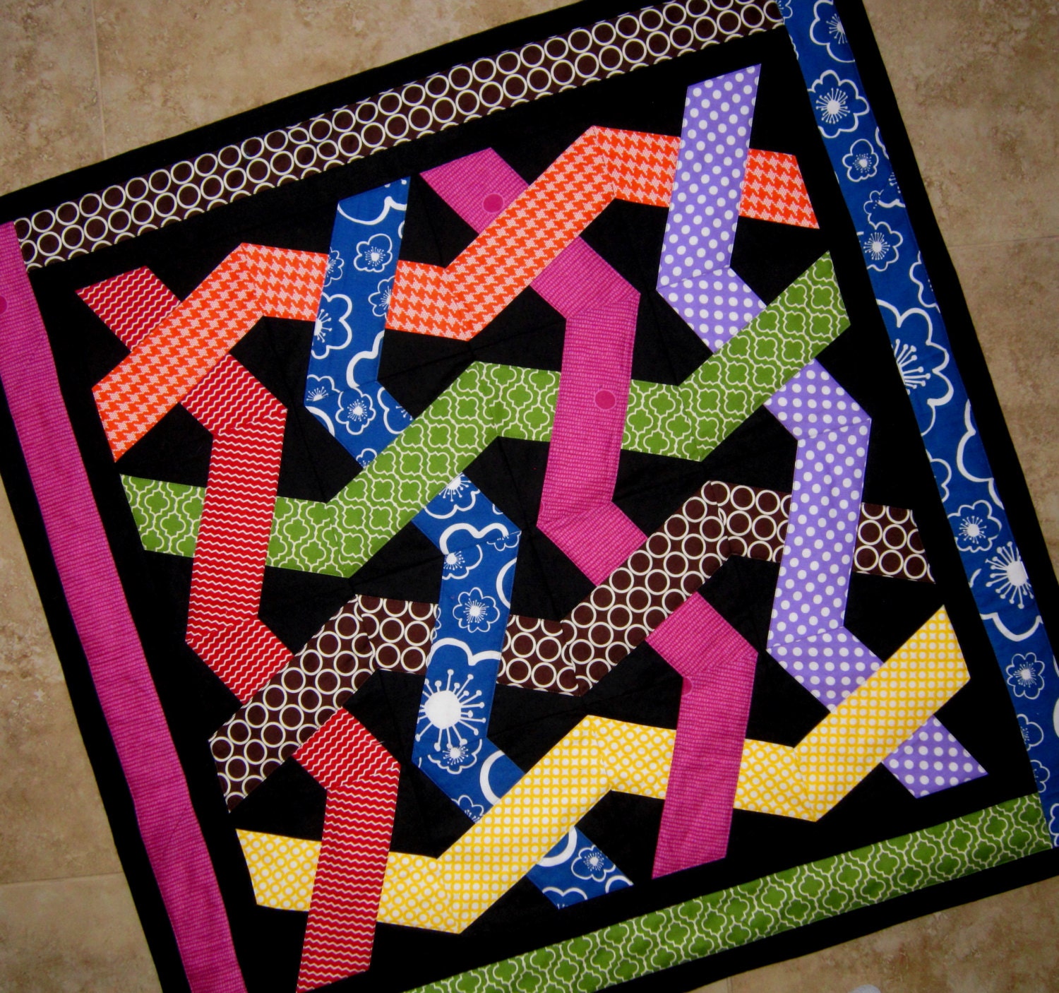 MODERN WOVEN Quilt From Quilts by Elena Wall Hanging Table Runner ...