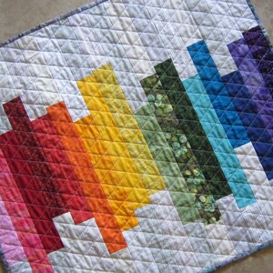GRAYSCALE Modern Quilt From Quilts by Elena Bright Bold Color Contrast ...
