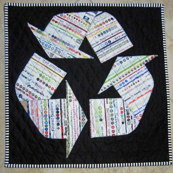 RECYCLE a Selvage Mini Quilt PDF Pattern from Quilts by Elena