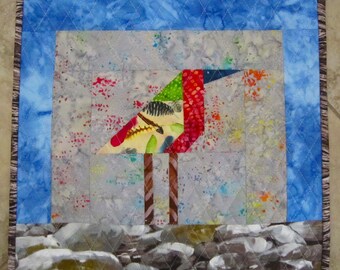 BIRD WATCHING Mini Bird Quilt from Quilts by Elena Applique Wall Hanging