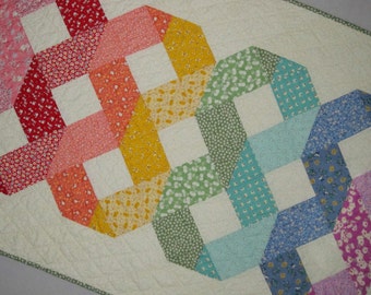 Woven Celtic Rainbow Quilt Pattern from Quilts by Elena