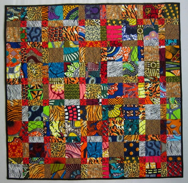 African Double 9 Patch Quilt from Quilts by Elena