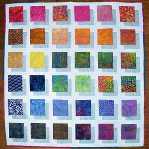 COLOR BLOCK Quilt Pattern to make this Stunning Quilt  Full instructions and color photos included