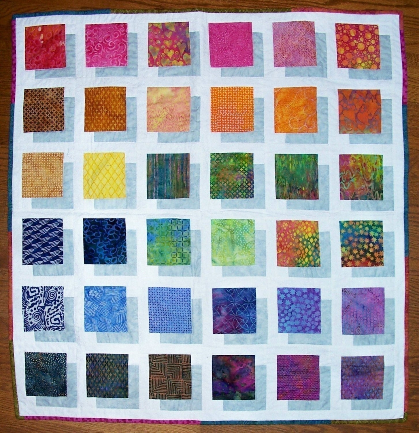 COLOR BLOCK Quilt Pattern to make this Stunning Quilt  Full instructions and color photos included