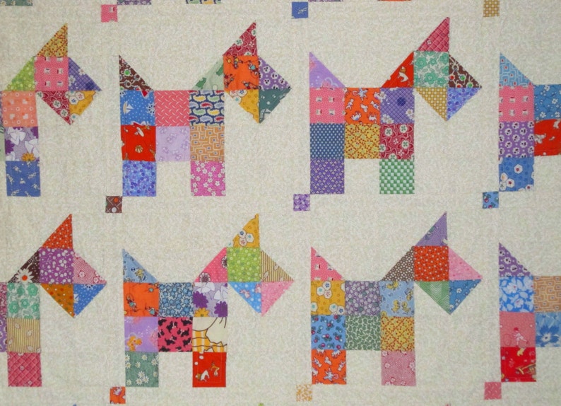 SCOTTIES PDF Quilt Pattern from Quilts by Elena image 2