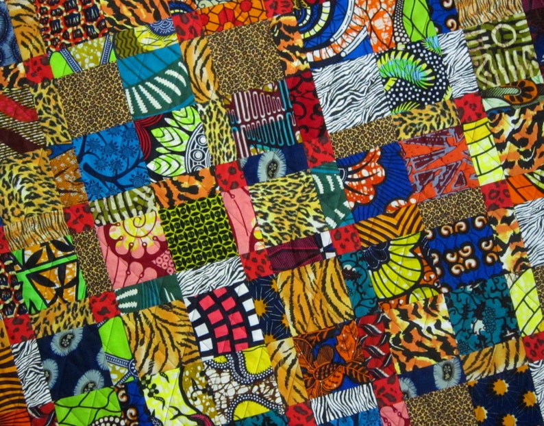 African Double 9 Patch Quilt from Quilts by Elena