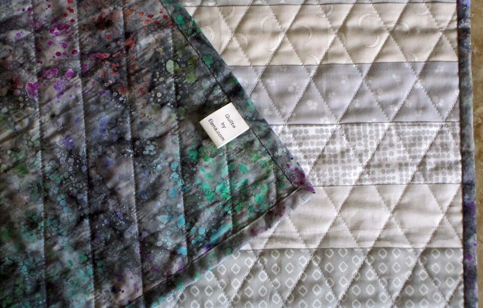 GRAYSCALE Modern Quilt From Quilts by Elena Bright Bold Color Contrast ...