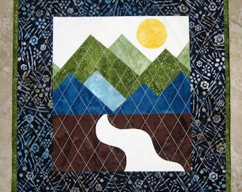 Mount Bonnell Quilt from Quilts by Elena View over Lake Austin Wall Hanging Table Topper Runner