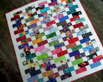 BABY BRICKS Quilt Pattern Charm Pack and Jelly Roll Friendly Colorful and Fun Quilt for Children of Any Age