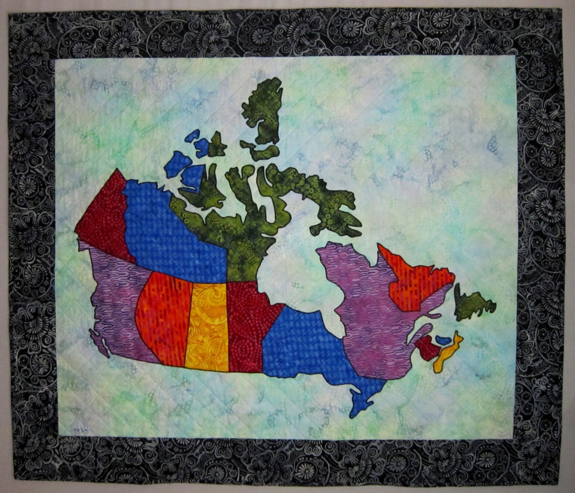 PDF Pattern Canada Patchwork Map Quilt Pattern From Quilts by Etsy Canada
