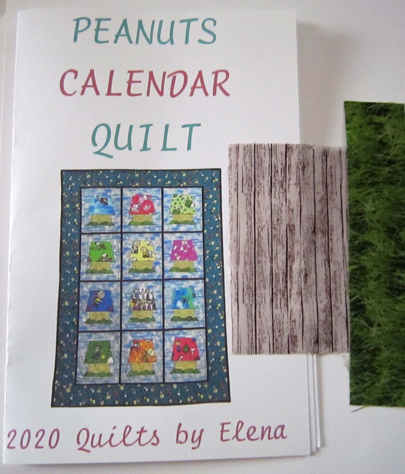 Peanuts Calendar Quilt Kit from Quilts by Elena Includes FREE pattern Fabrics for Roof, Dog House and Grass included image 5