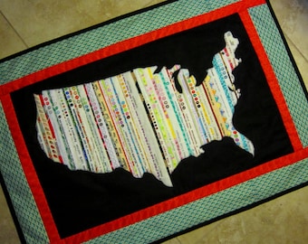 USA Selvage Silhouette Quilt Pattern from Quilts by Elena Selvages