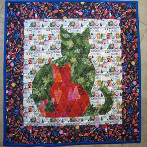 SIDEKICK Cat Applique Quilt PDF Pattern from Quilts by Elena Instructions for 5 quilt sizes included image 4