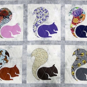 Squirrel Applique Block Pattern SQUIRREL! Quilt Pattern From Quilts by Elena - Etsy