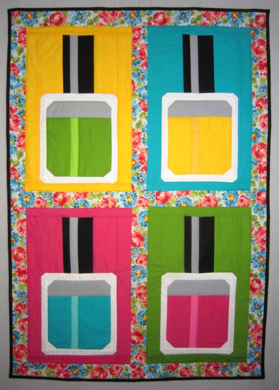 Modern NAIL POLISH Quilt From Quilts by Elena Wall Hanging - Etsy