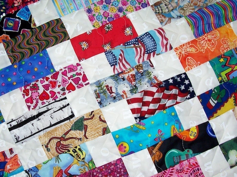 BABY BRICKS Quilt Pattern Charm Pack and Jelly Roll Friendly Colorful and Fun Quilt for Children of Any Age image 2