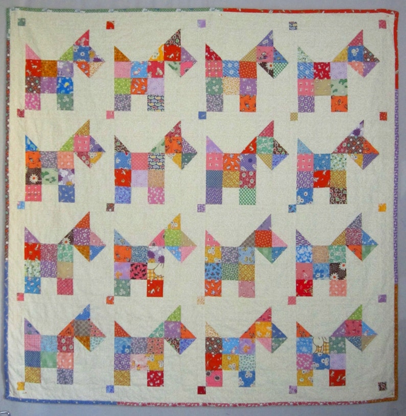 SCOTTIES PDF Quilt Pattern from Quilts by Elena image 1