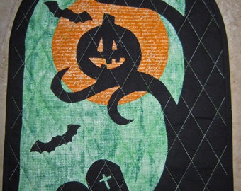 Eerie Silhouette Halloween Quilt from Quilts by Elena Ready to Ship