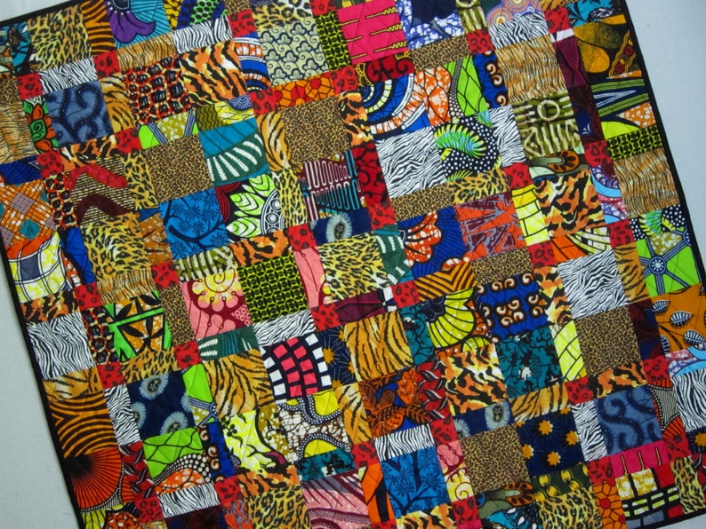 African Double 9 Patch Quilt from Quilts by Elena