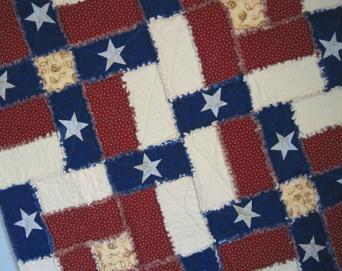 Original Design TEXAS FLAG Rag Quilt Custom Made Just for You - Etsy