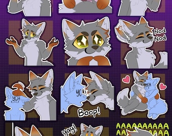 Digital Canine Furry Emote/Sticker Bases (Pack 2)