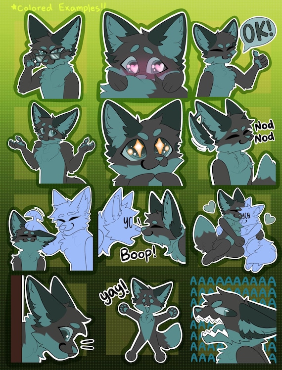 Digital Fennec Fox Furry Emote/sticker Bases (pack 2) - Etsy